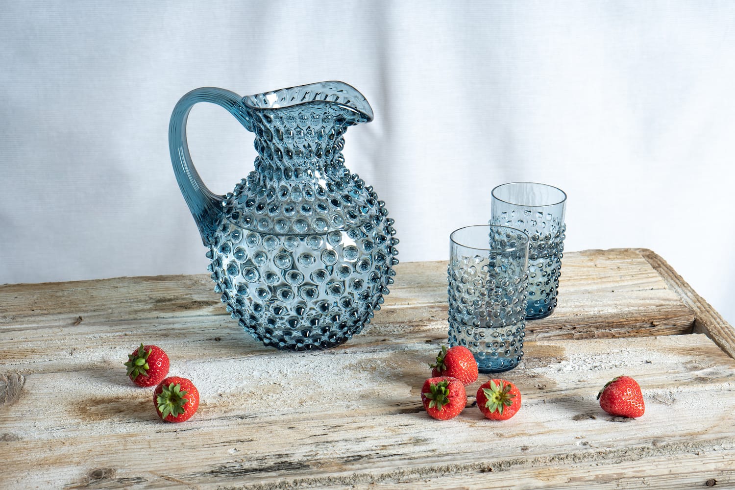 Klimchi <br>Misty Blue Hobnail Tumblers (set of 4) - Image 4