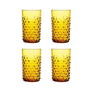 Klimchi <br>Amber Hobnail Tumblers (set of 4)