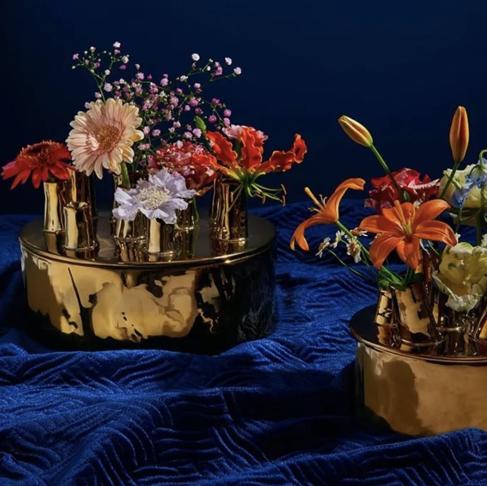 &Klevering <br>Anouk Spouts Gold Vase - Image 2