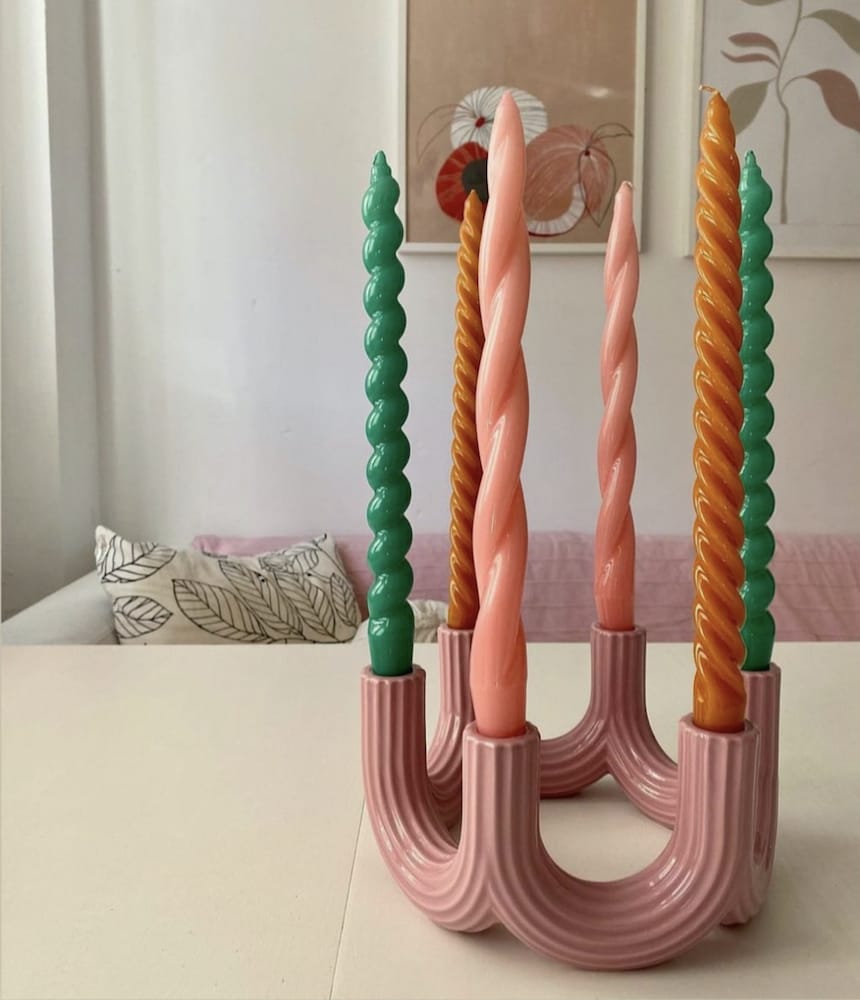&Klevering <br>Churros Pink Candle Holder - Image 3